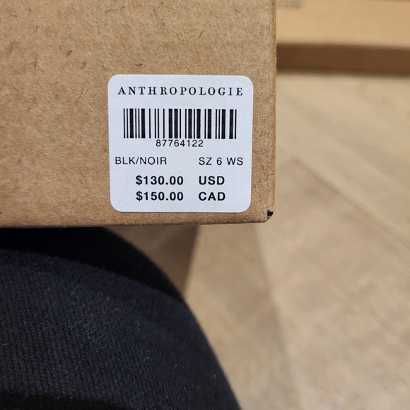 Anthropologie Meave black Wedge Sandle - Picture 6 of 7